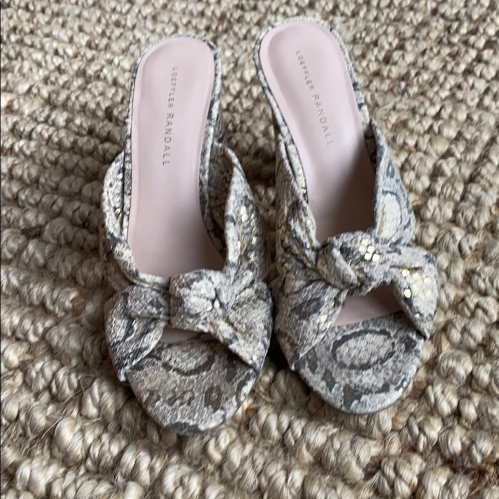 Loeffler Randall Coco Knot Mule Python 8.5 - image 1